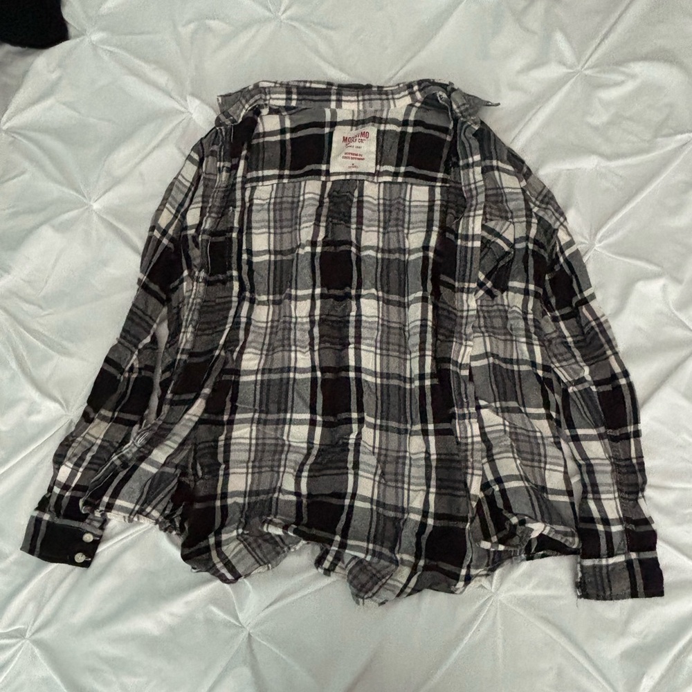 Mossimo Supply Co. Women’s Black and White Plaid Shirt